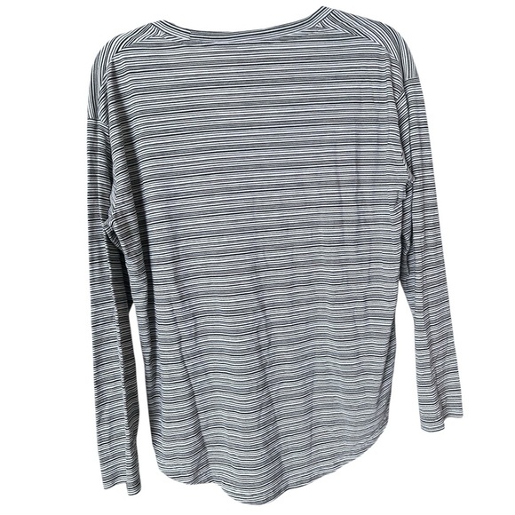 Athleta Cloudlight Stratus Scoop Neck Long Sleeve Striped Top Medium - Picture 5 of 7